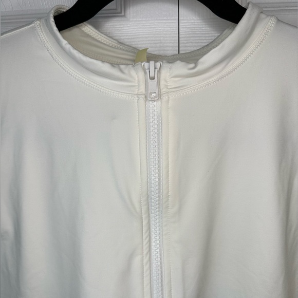 SKIMS Zip Front Sleeveless One-piece Swim sz.4X Marble - Picture 3 of 6